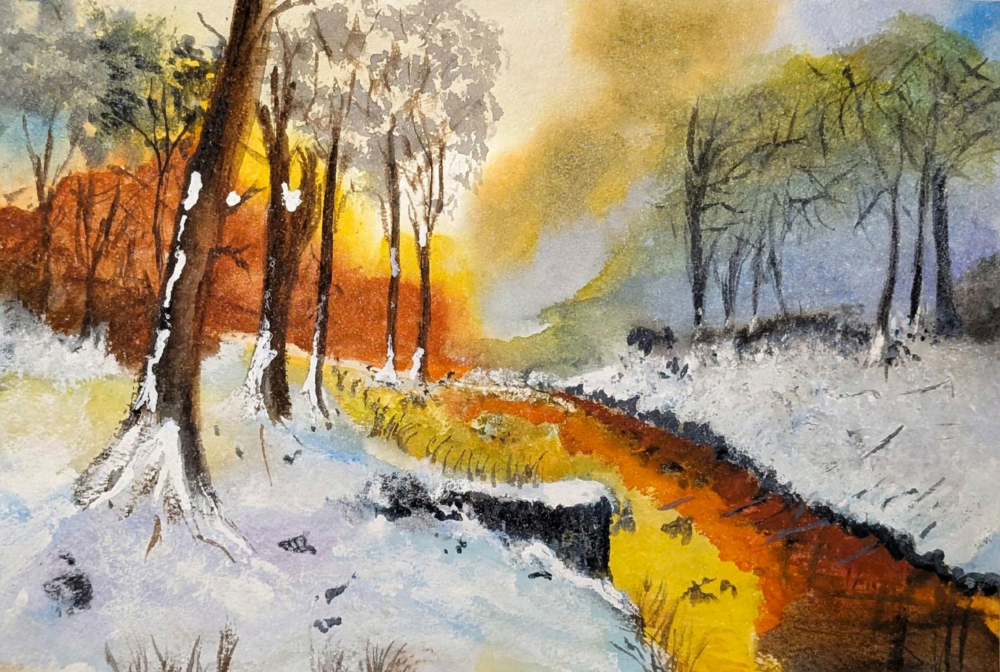 Winter Golden sunset